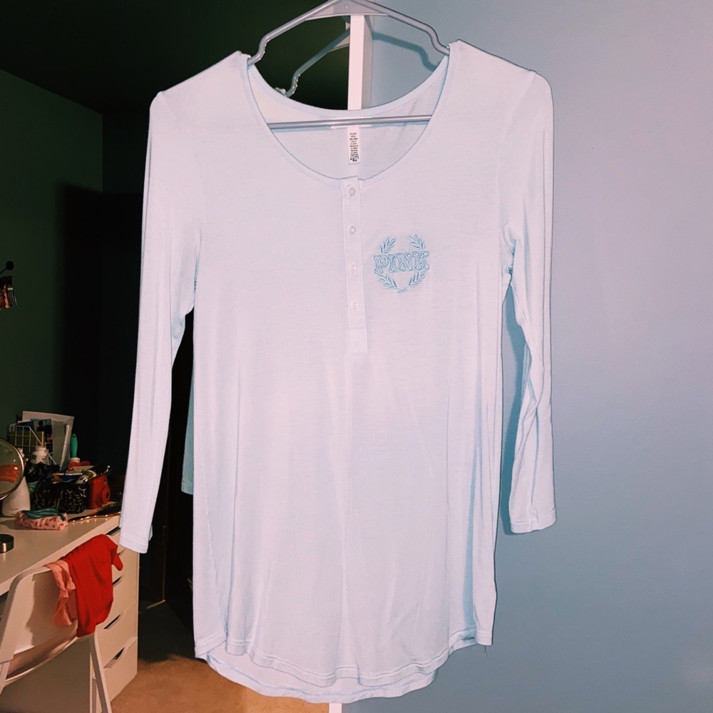 light blue PINK long sleeve